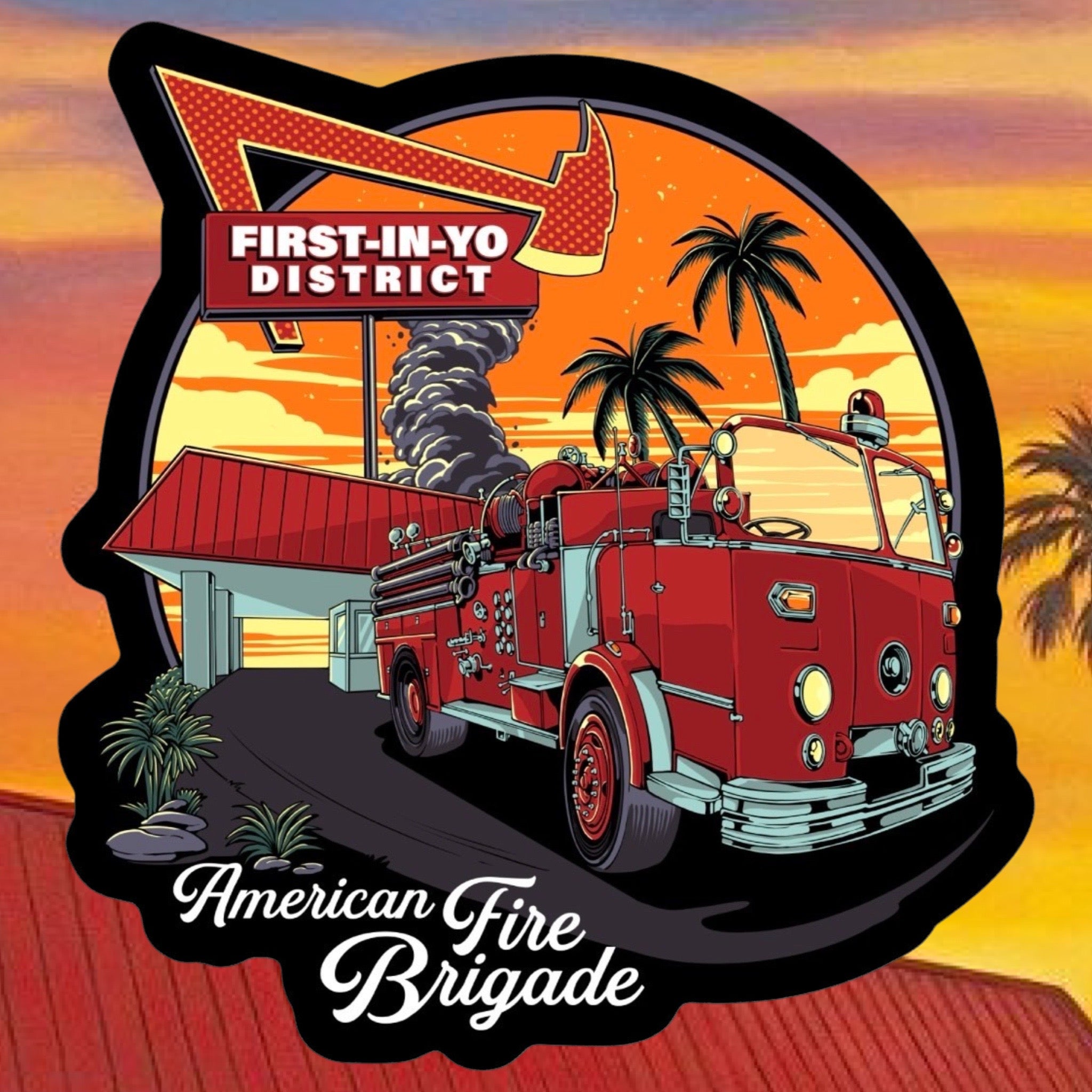 Volunteer Fire Department Cross Sticker - Aftershock Decals
