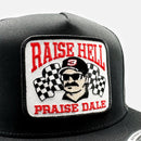 Raise Hell, Praise Dale Earnhardt "Vintage Truckers Original" Trucker Hat-2