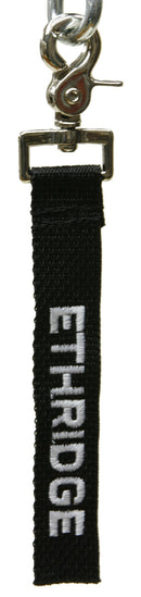 Embroidered Name Tag on 1 Inch Webbing with Clam Clip-2