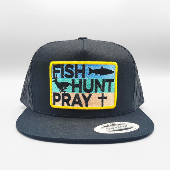 Fish Hunt Pray Christian Trucker Hat
