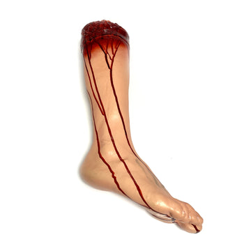 Foam Rubber and Vinyl Bloody Severed Foot Stump