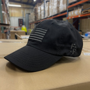 Murdered Out Black Ripstop Full Fabric American Flag Range Hat-10