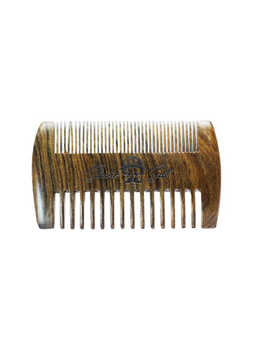 Wood Moustache and Beard Comb