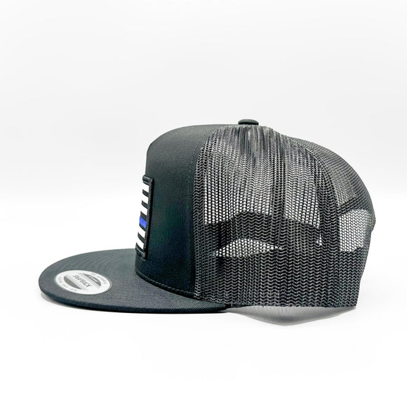 USA Thin Blue Line Flag Support Police Officers Trucker Hat