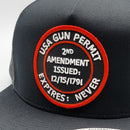USA Gun Permit 2nd Amendment Trucker Hat-2