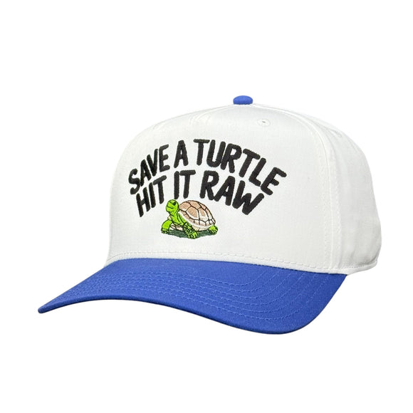 Save A Turtle Hit It Raw Hat Custom Embroidered