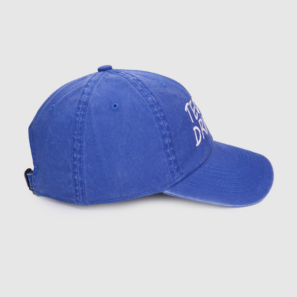 Tequila Drinker Blue Wash Strap Back Dad Hat Custom Embroidered
