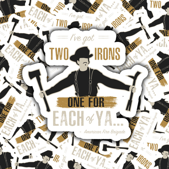 Doc Holiday "Two Irons" Sticker