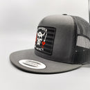 Blackbeard Pirate No Quarter, No Mercy Patriotic Trucker Hat-6