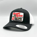 Wiener Rides 25 Cents Curved Snapback Trucker Hat-7