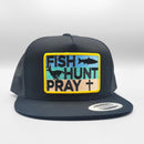 Fish Hunt Pray Christian Trucker Hat-1