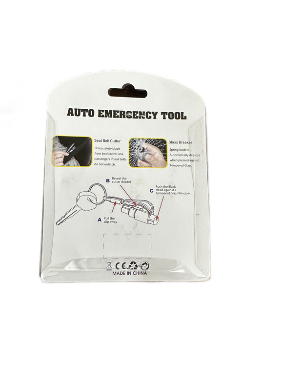 Auto Rescue Tool - Window Punch/Seatbelt Cutter Combo