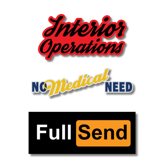 Full Send Stickers - 3 Pack