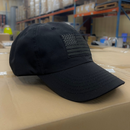 Murdered Out Black Ripstop Full Fabric American Flag Range Hat-11