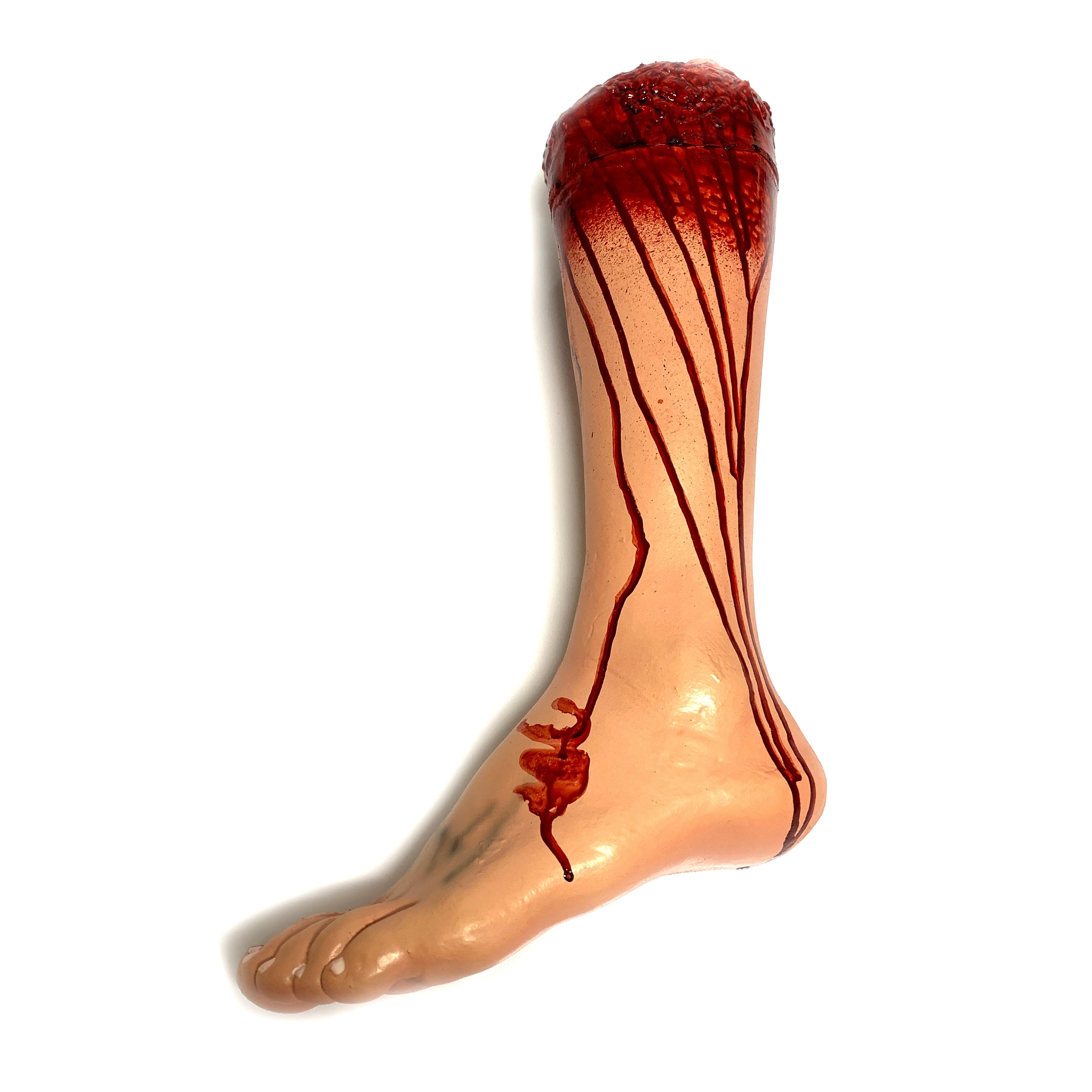 Foam Rubber and Vinyl Bloody Severed Foot Stump