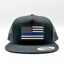 USA Thin Blue Line Flag Support Police Officers Trucker Hat-1