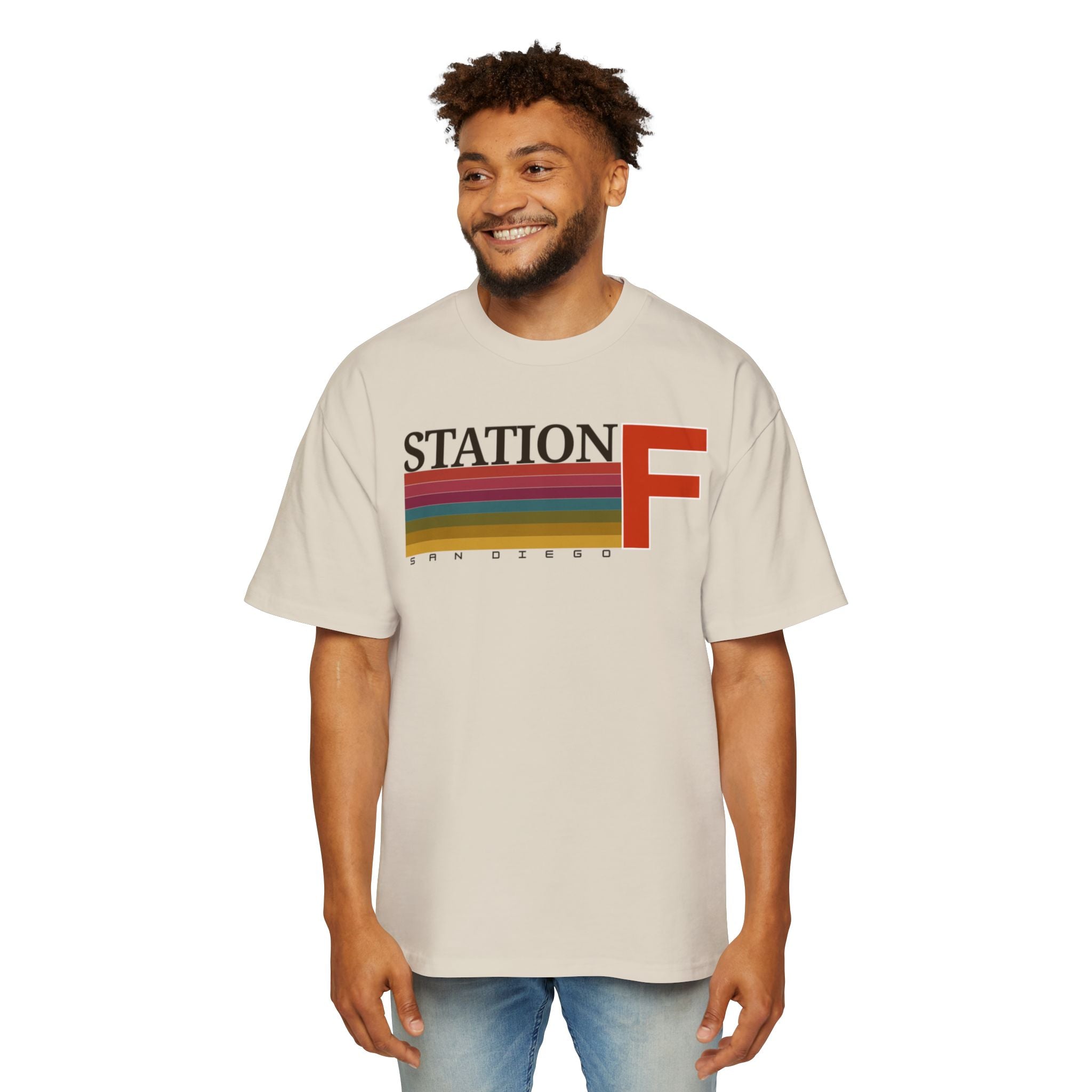 Station F Oversized Tee (Cream)