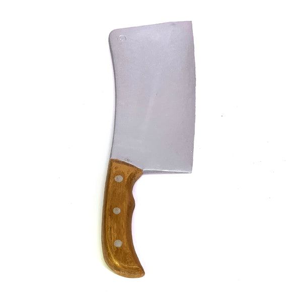 Foam Rubber Lightwood Handle Medium Butcher's Cleaver Prop