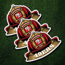 NFL Fire Helmet Stickers - 3 Pack-2