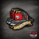 NFL Fire Helmet Sticker - 3 PACK-3