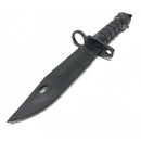 12 Inch Rubber Army M9 Tactical Bayonet Knife Black Stunt Prop with Sheath-5