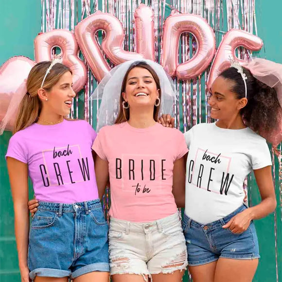 Bach Crew Bride To be Party Bachelorette T-shirt