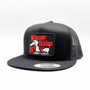 Wiener Rides 25 Cents All Black Trucker Hat-4