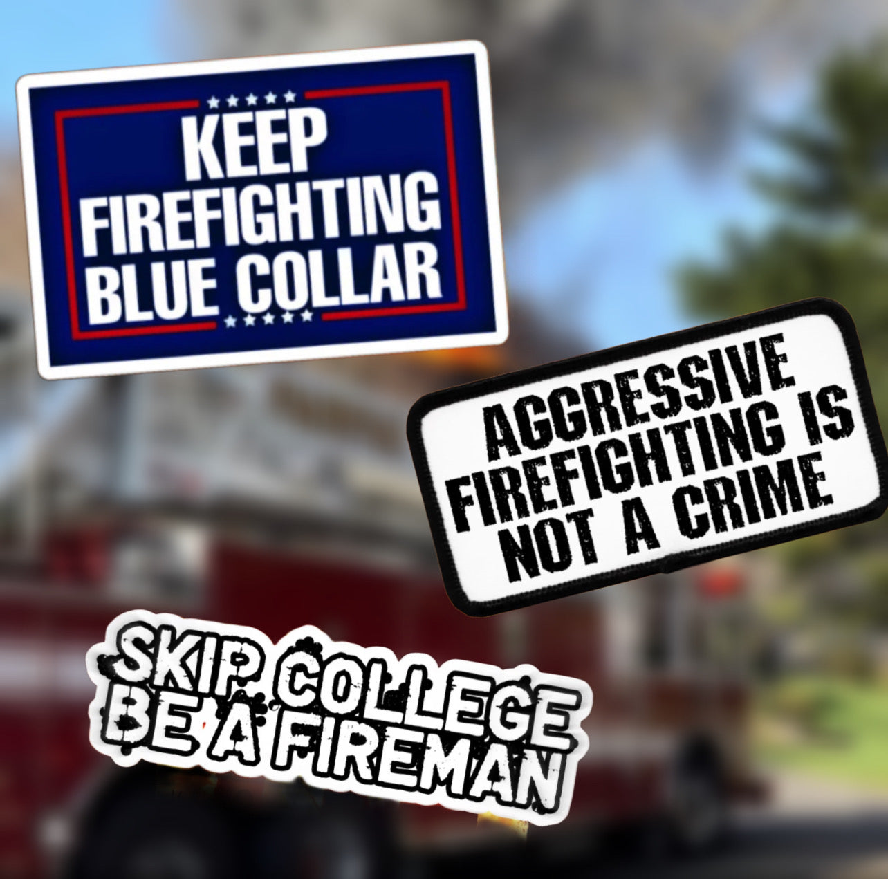 Blue Collar Stickers - 3 Pack