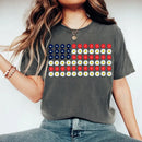 American Flag Daysies, Flowers Independence Day T-shirt-6
