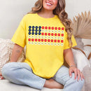American Flag Daysies, Flowers Independence Day T-shirt-10