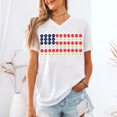 American Flag Daysies, Flowers Independence Day T-shirt-11