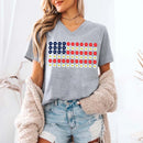 American Flag Daysies, Flowers Independence Day T-shirt-13