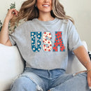 USA Floral T-Shirt - Independence Day Flowers Tees-2