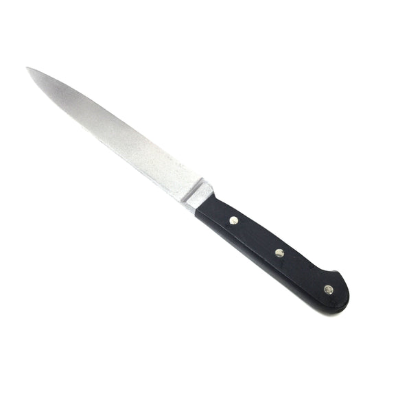 NewRuleFX Brand Plastic Long Bladed Kitchen Knife Prop - SILVER and BLACK
