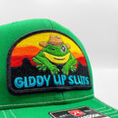 Giddy Up Sluts Funny Vintage Truckers Original Hat-2