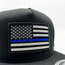USA Thin Blue Line Flag Support Police Officers Trucker Hat-2