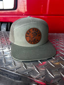 Olive Green Richardson 7 Panel Brown Leather Patch-2