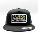 Caution Doesn't Play Well With Others Funny Trucker-1