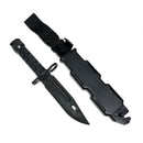 12 Inch Rubber Army M9 Tactical Bayonet Knife Black Stunt Prop with Sheath-1