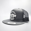 Two Wheels Down Harley Motorcycle Trucker Hat-7