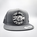 Two Wheels Down Harley Motorcycle Trucker Hat-3