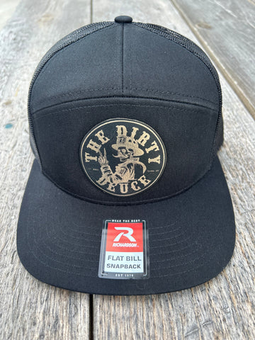 Richardson 7 Panel (Black/Gold leather patch)