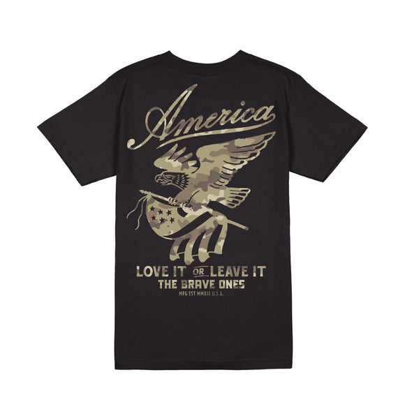 Love It or Leave It Camo T-Shirt – Black | The Brave Ones