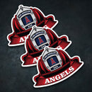 MLB (AL) Fire Helmet Stickers - 3 Pack-2