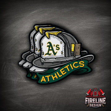 MLB Fire Helmet Sticker - 3 PACK - 0
