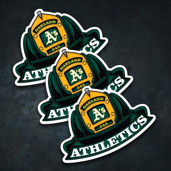 MLB (AL) Fire Helmet Stickers - 3 Pack