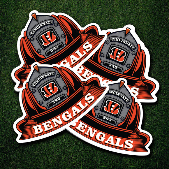 NFL Fire Helmet Stickers - 3 Pack