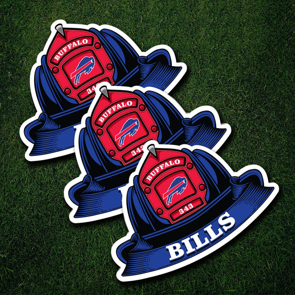 NFL Fire Helmet Stickers - 3 Pack