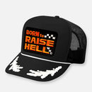 BORN TO RAISE HELL CURVED BILL PATCH HAT-1