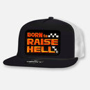 BORN TO RAISE HELL FLAT BILL PATCH HAT-5